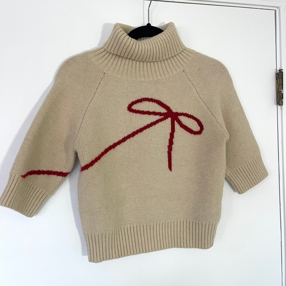 En Saison Anthropologie Merrill Short-Sleeve Crop Sweater Women's Size Small - Picture 4 of 8